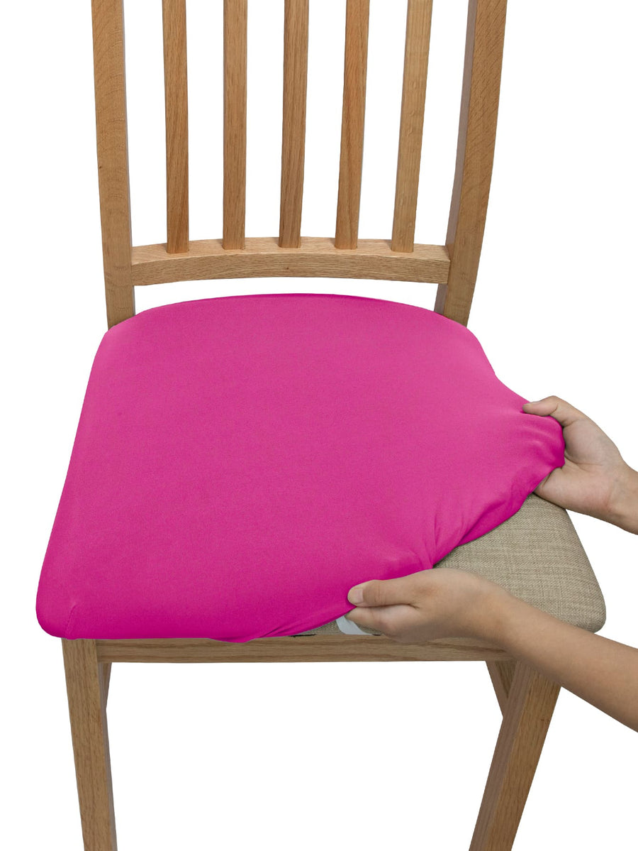1pc Plain Stretchy Chair Seat Cover